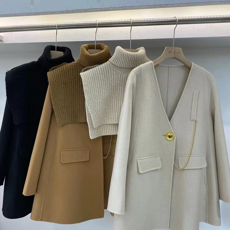 Autumn Winter 2024 Womens Jacket French Vintage Little perfume Jacket Womens Loose Coat Fashion Coat 240824