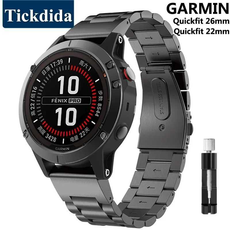 Stainless steel strap for Garmin Fenix 7 Pro 7X Pro 6 6X 5X Plus suitable for Garmin Epix Pro Tactix 7 Pro QuickFit strap W240824