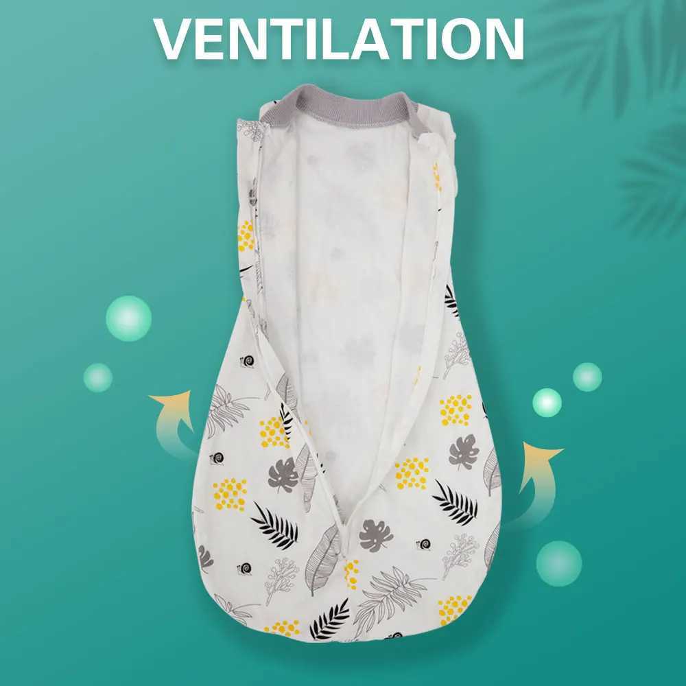 Baby Sleeping Bag For Newborn 100% Cotton Baby Swaddle Sack Blanket Soft Cute Pattern Aircondition 0-6M 2in1 Multifunctional M240824
