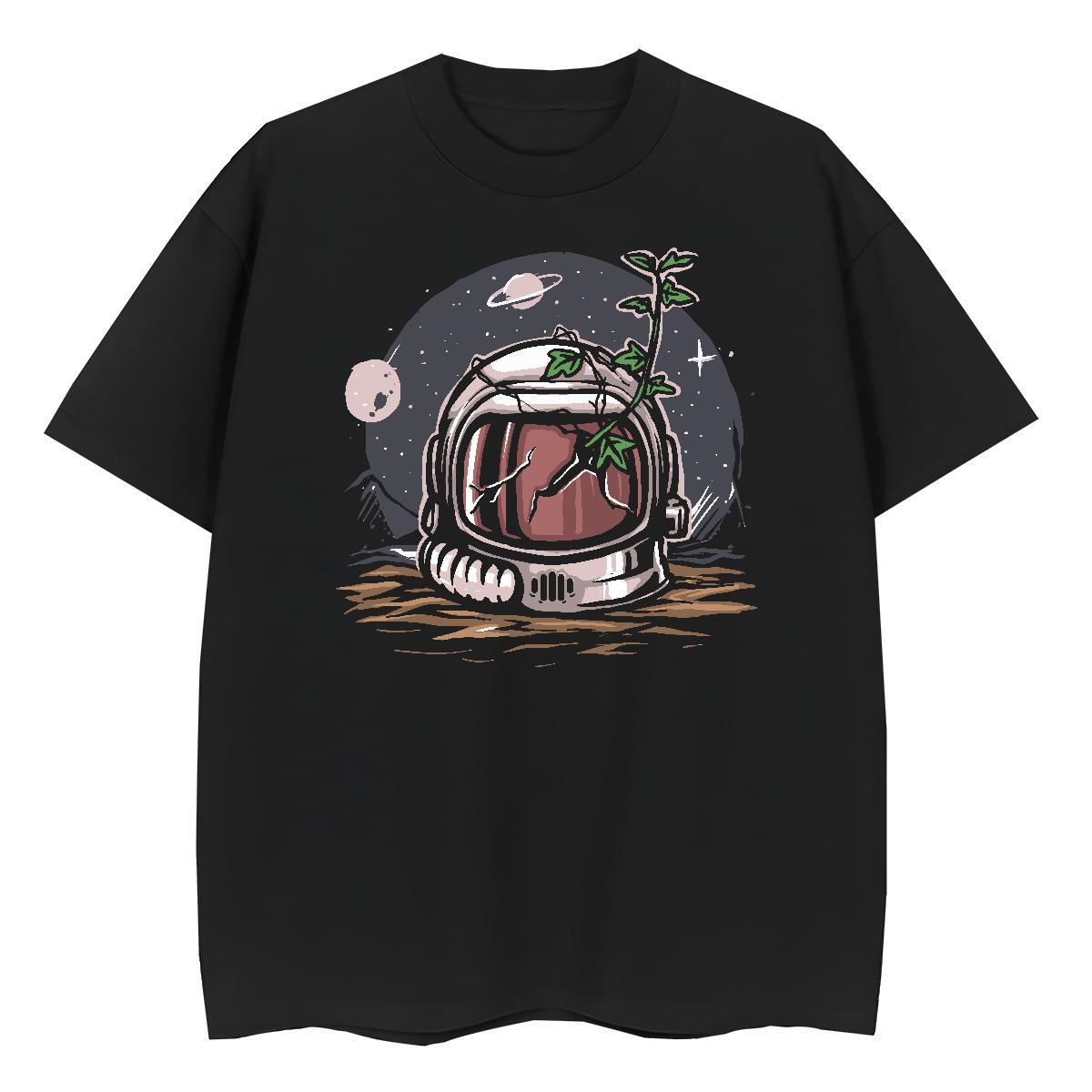 Wholesale Women Tshirts 230g Cotton cosmonaut Sports Street Wear T-Shirts for Women Comfortable DIY Anime Printed Tops Tees