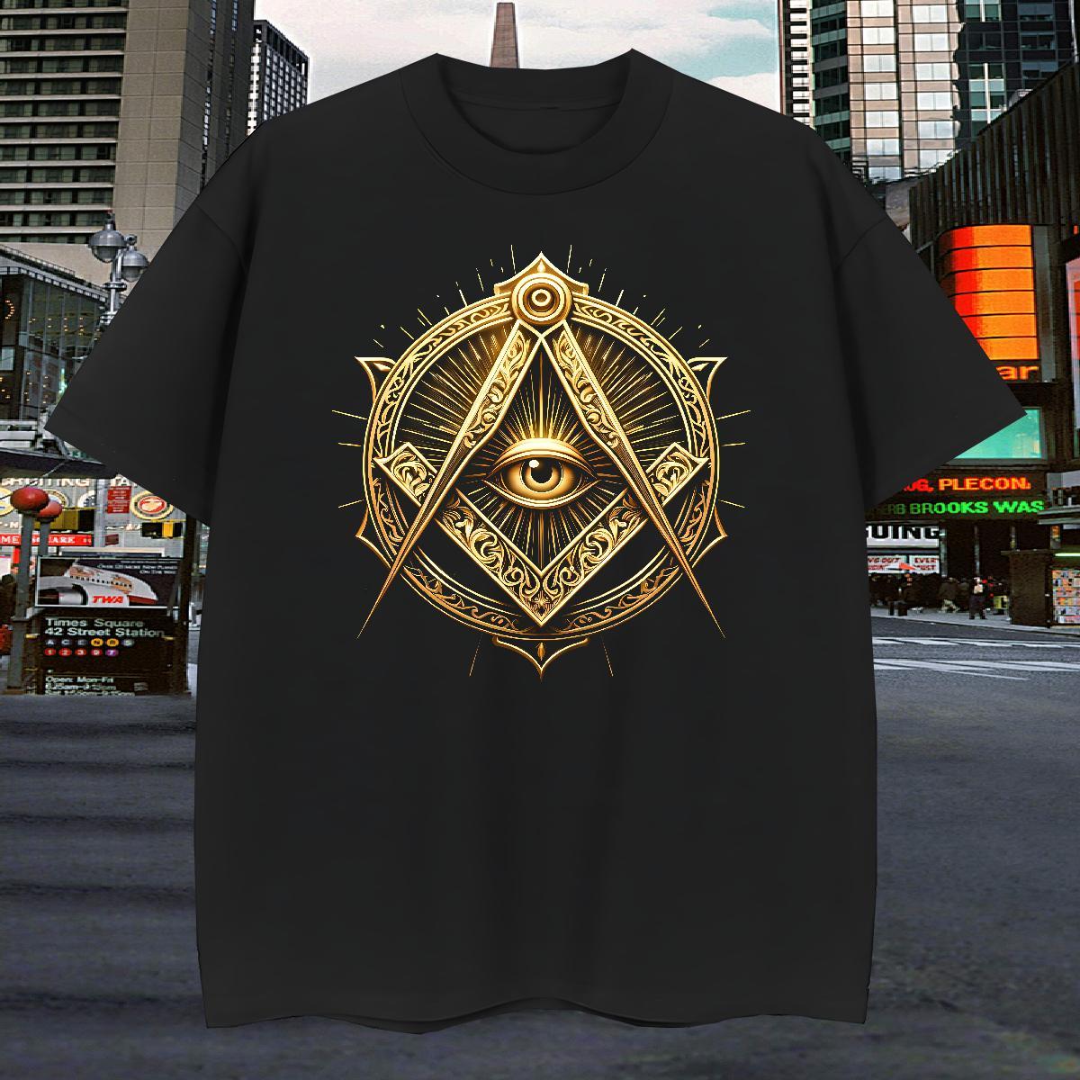 Loose T-Shirts 100% Cotton 230g eye of the devil Daily Outfit Cartoon Printing L-4XL Pure Cotton Men Tshirts Fashion Casual Tees Shirts