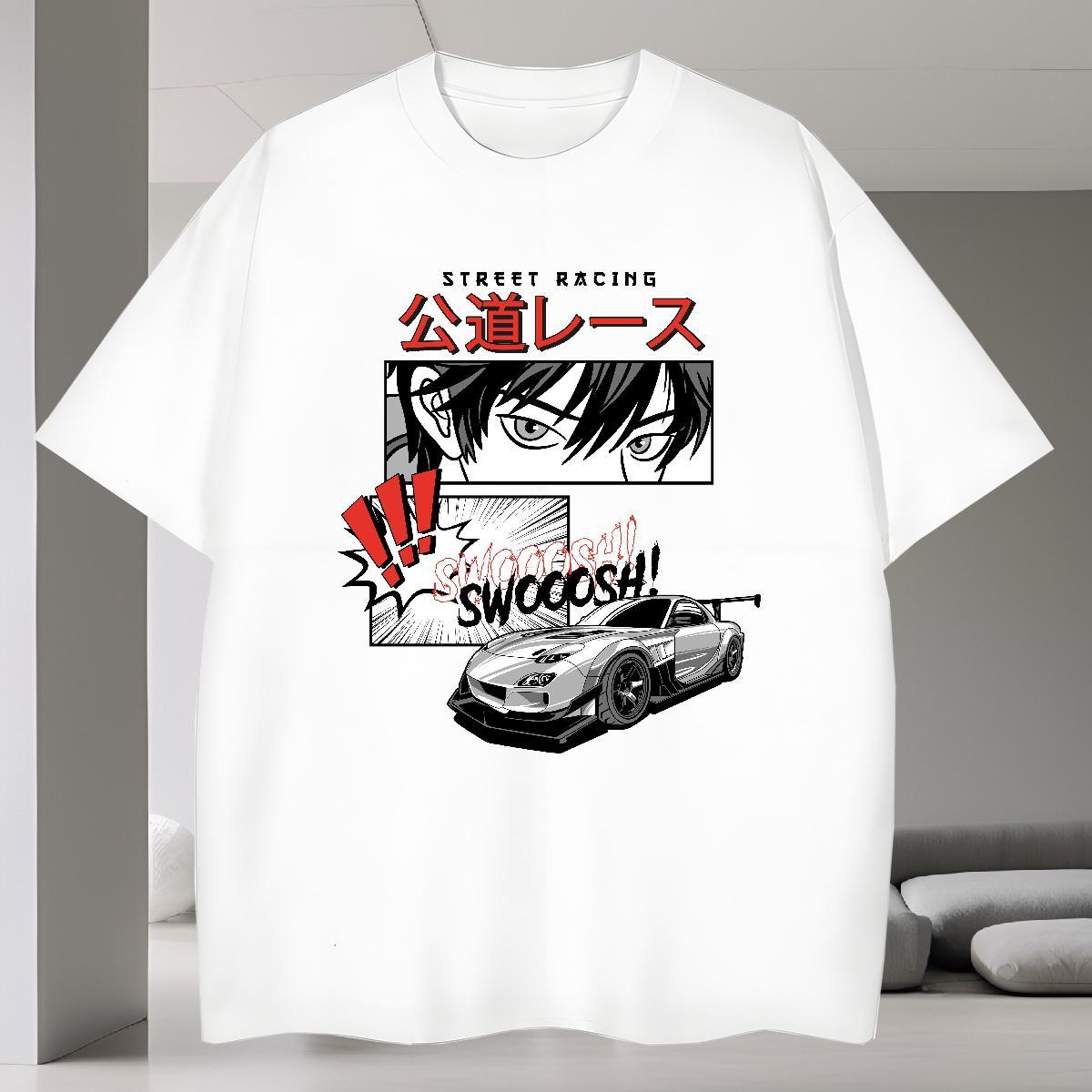 Comfortable T Shirts Men 230g Pure Cotton car Hip Hop Street DIY Logo Oversized O Neck Short Sleeves Men Tops Tees Fashion Clothings