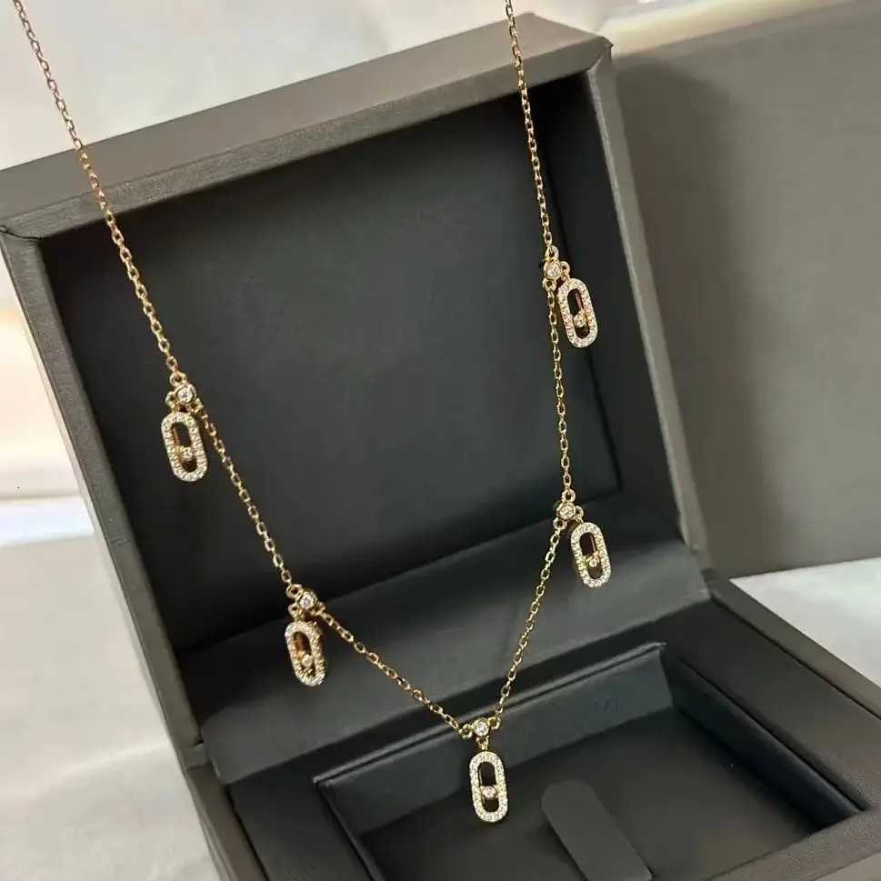 Necklace Original boutique 925 sterling silver French MOVE series womens wedding pendant necklace fashionable and romantic jewelry gift