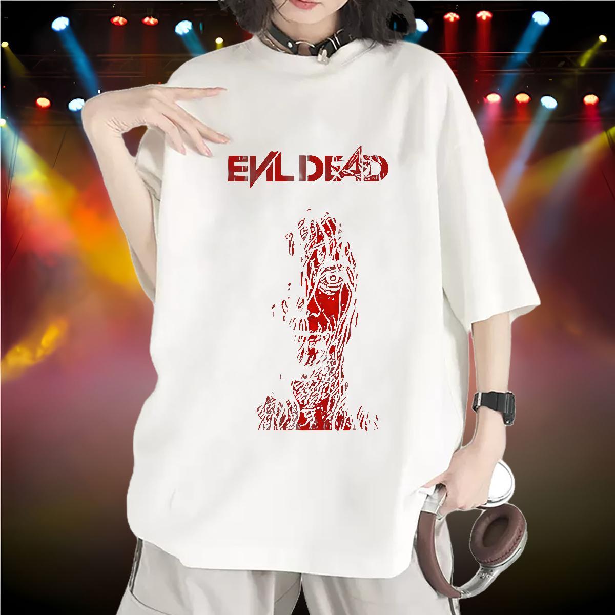 5A Tshirt for Man Woman 230g 100% Cotton scary Street Casual Woman T Shirts Breathable Short Sleeve Custom Print Oversized Polos