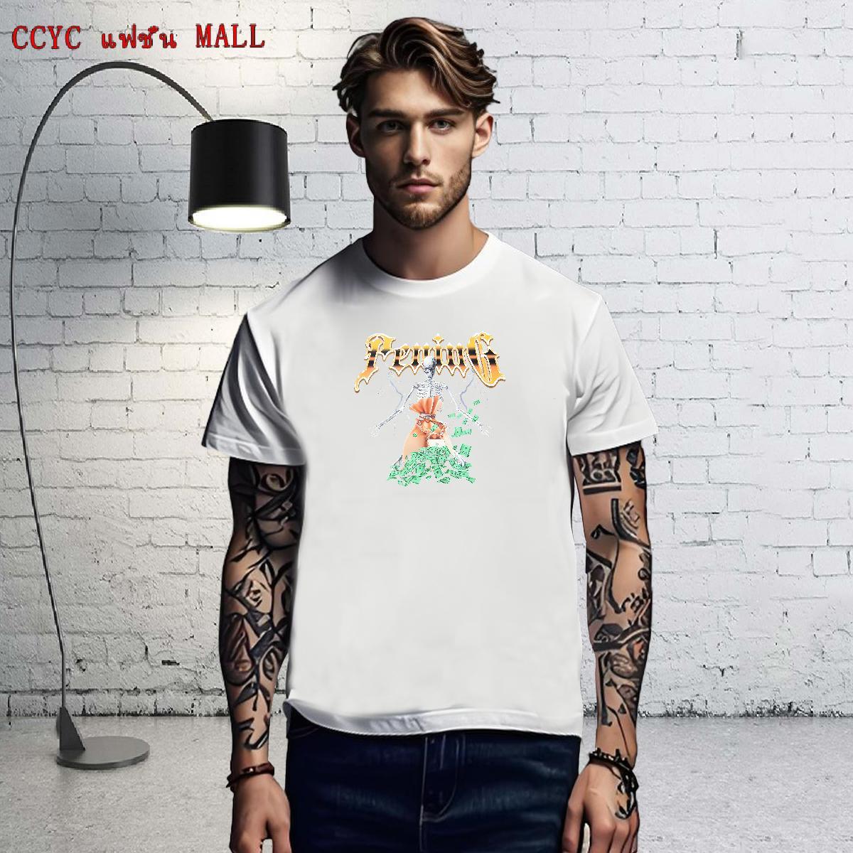 Cool Men T Shirts 230g Pure Cotton skull Daily Outfit Asian Size Breathable Soft Mens Tshirts Wholesale Wear