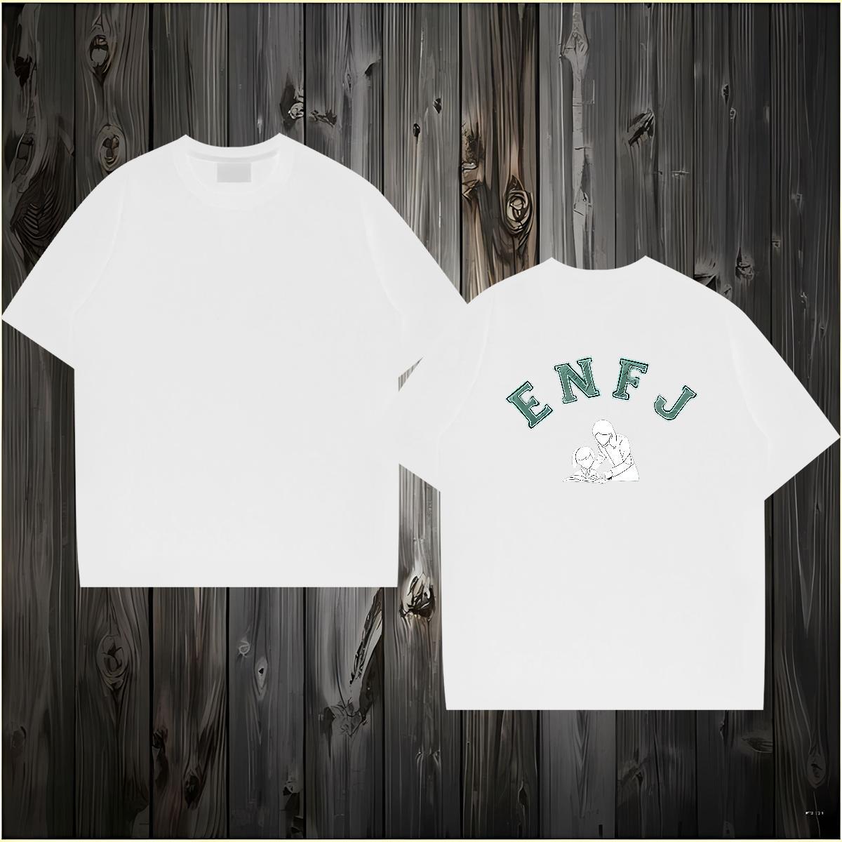 TOP Quality T-Shirts 100% Cotton 230g letter Street Floral Print Round Neck Short Sleeve Men Clothes T-Shirt Classic Tshirts