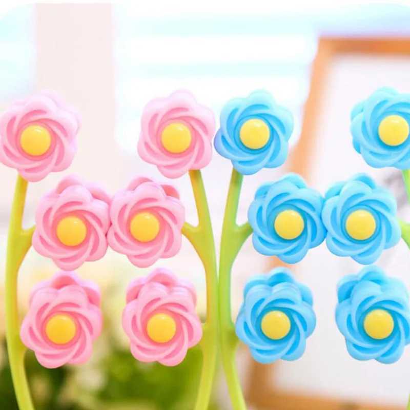 Newly Facial Massor Roller Portable Flower Shape Anti Wrinkle Face-Lift Slimming Face Relaxation Beauty Tools Finger Massage CL240824