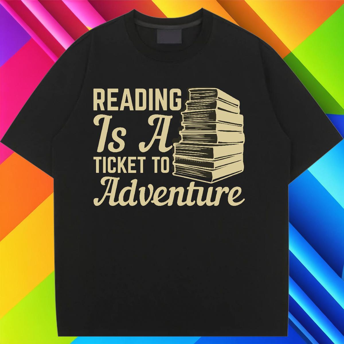 Loose Woman Tshirt 230g Cotton book Sports Casual T Shirts Women Comfortable Plus Size Cartoon Clothings