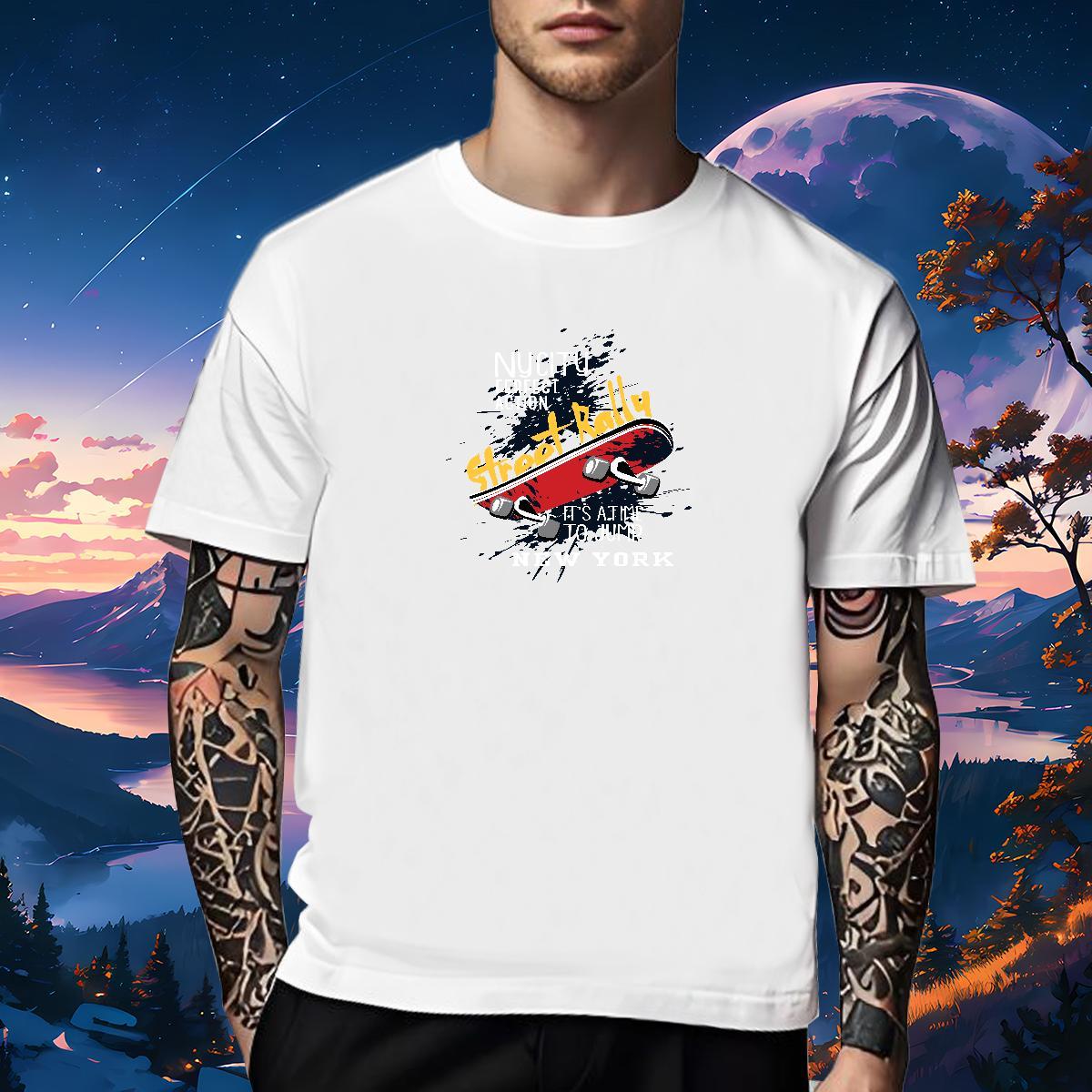 High Quality T-Shirts 100% Cotton 230g skateboarding Street DIY Anime Short Sleeve Soft Tshirt for Man Woman Factory Direct Clothings