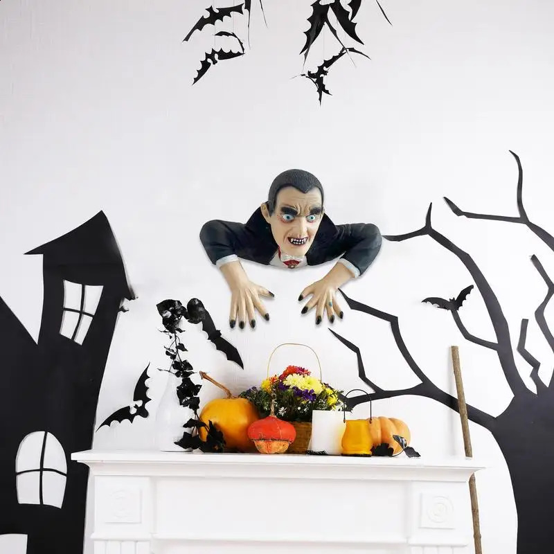 Move Figure Decoration Halloween Zombie Decoration Horrible Halloween Grave Walker Vivid Latex Zombie Statue For Home 240823