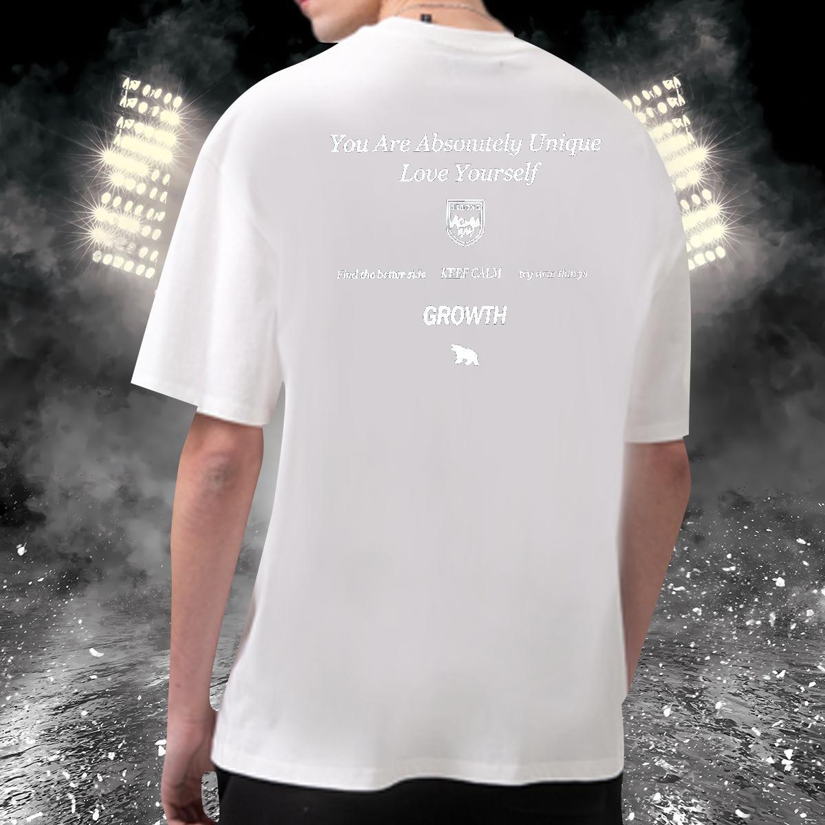Cool Man T Shirts 230g Pure Cotton letter Street Wear Oversized O Neck Short Sleeves Couples T Shirts New Designer Tee Shirt