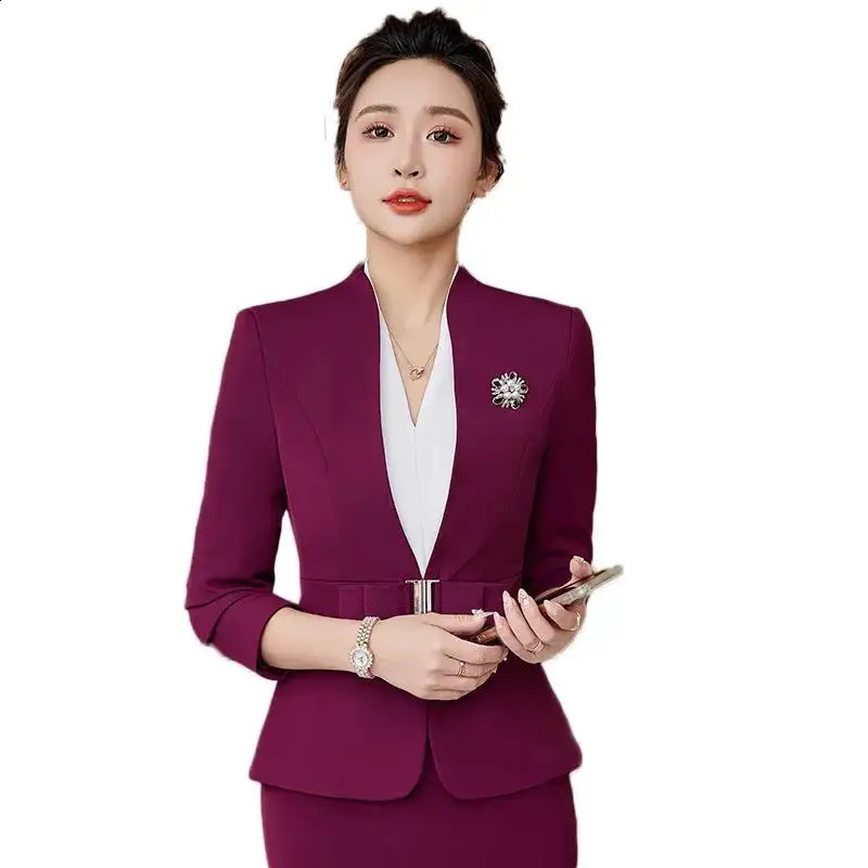 Womens sports pants set long sleeved uniform elegant womens business formal work oversized 2XL 240823