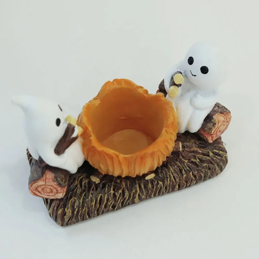 Ghost Campfire Flickering Candle Holder Spooky Halloween Candle Holder Tealight Holder for Halloween Home Decoration Gifts 240824