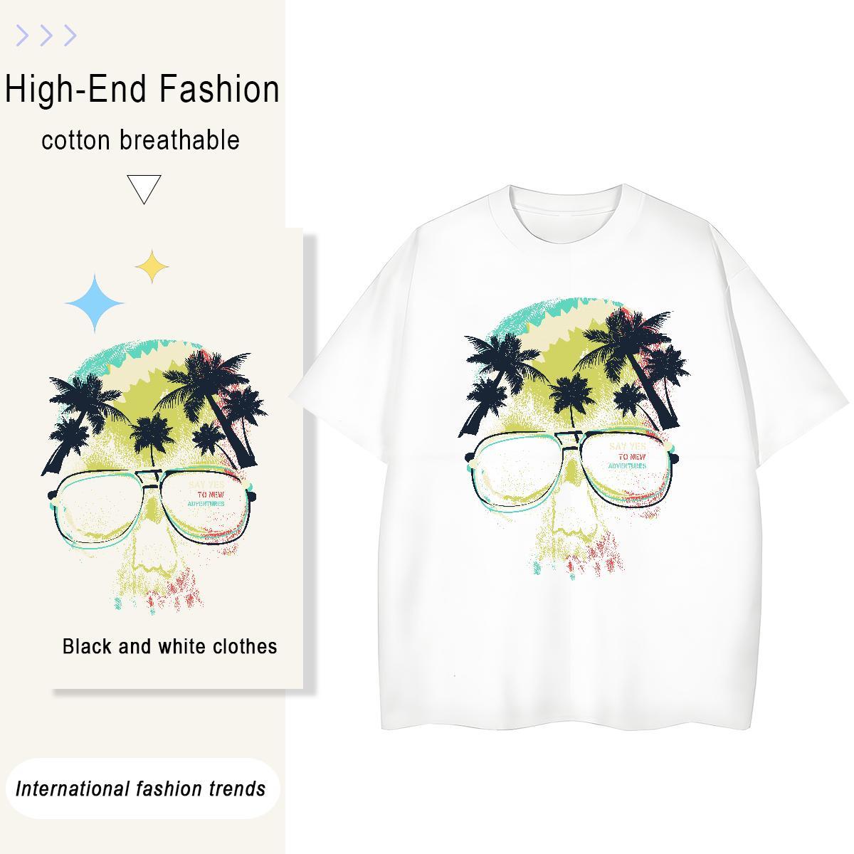 Fashion Casual Tshirts tree Sport 230g Pure Cotton Tees Shirts O Neck Short Sleeves Designer Men T Shirts Asian Size