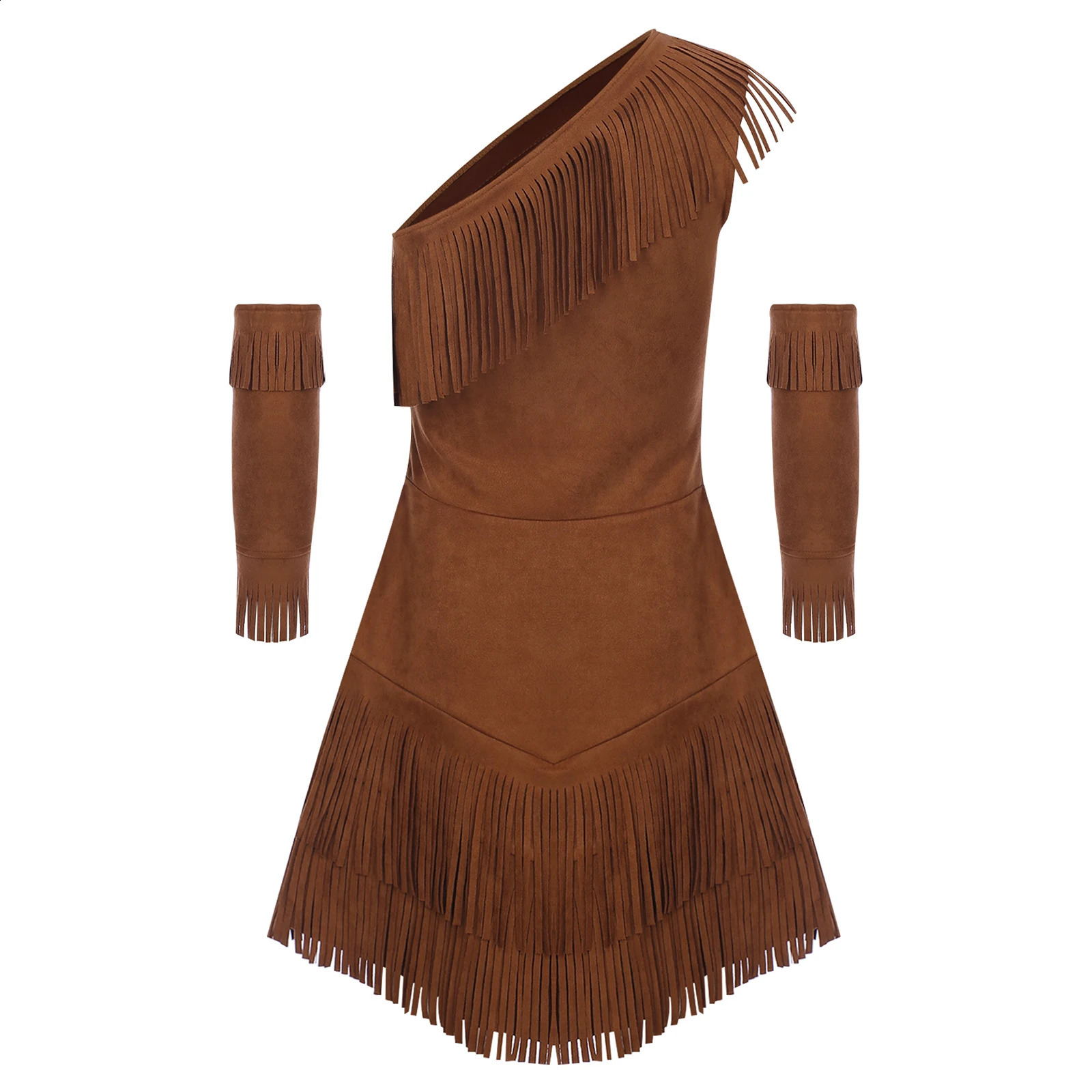Sexy womens Indian princess costume cosplay with tassel sleeves Halloween party fancy dress up 240823