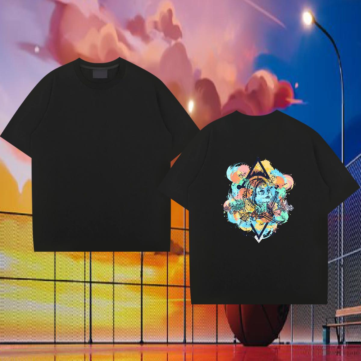 TOP Quality T shirt 230g 100% Cotton eye of the devil Outdoor Skull Short Sleeve Soft Tshirts Brand Wear