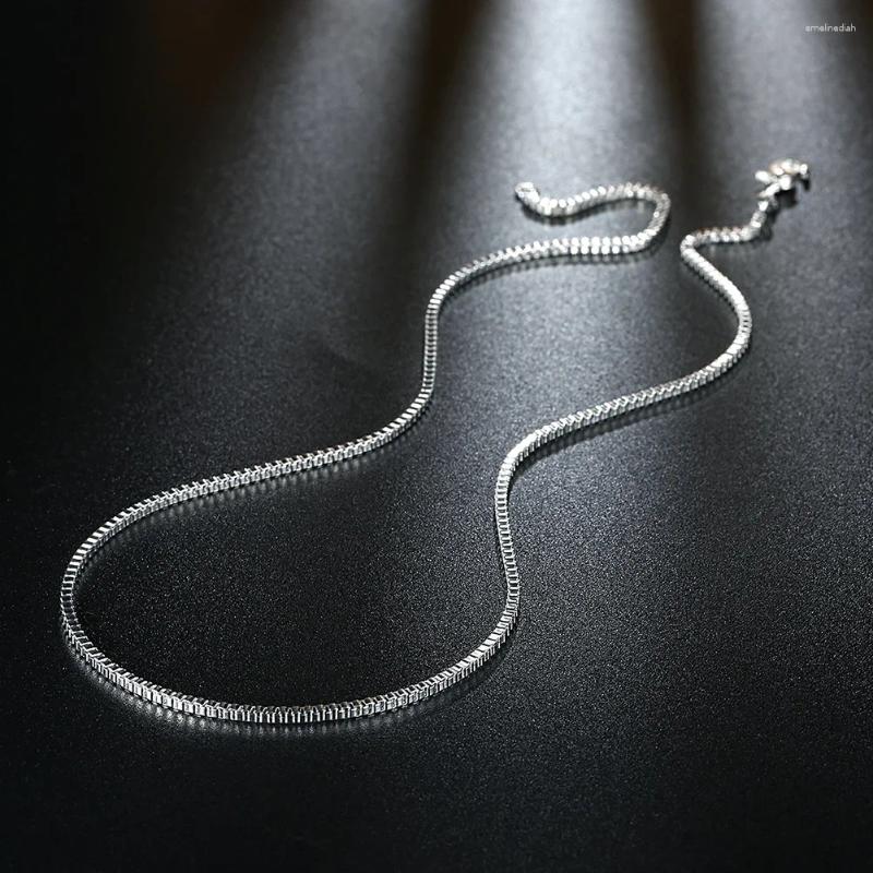 Sterg Box Necklaces 10 Pack Wholesale Sier 2mm Fine Chain 16-24 Inch Men & Women - High Quality Fashion Jewelry for Parties 4