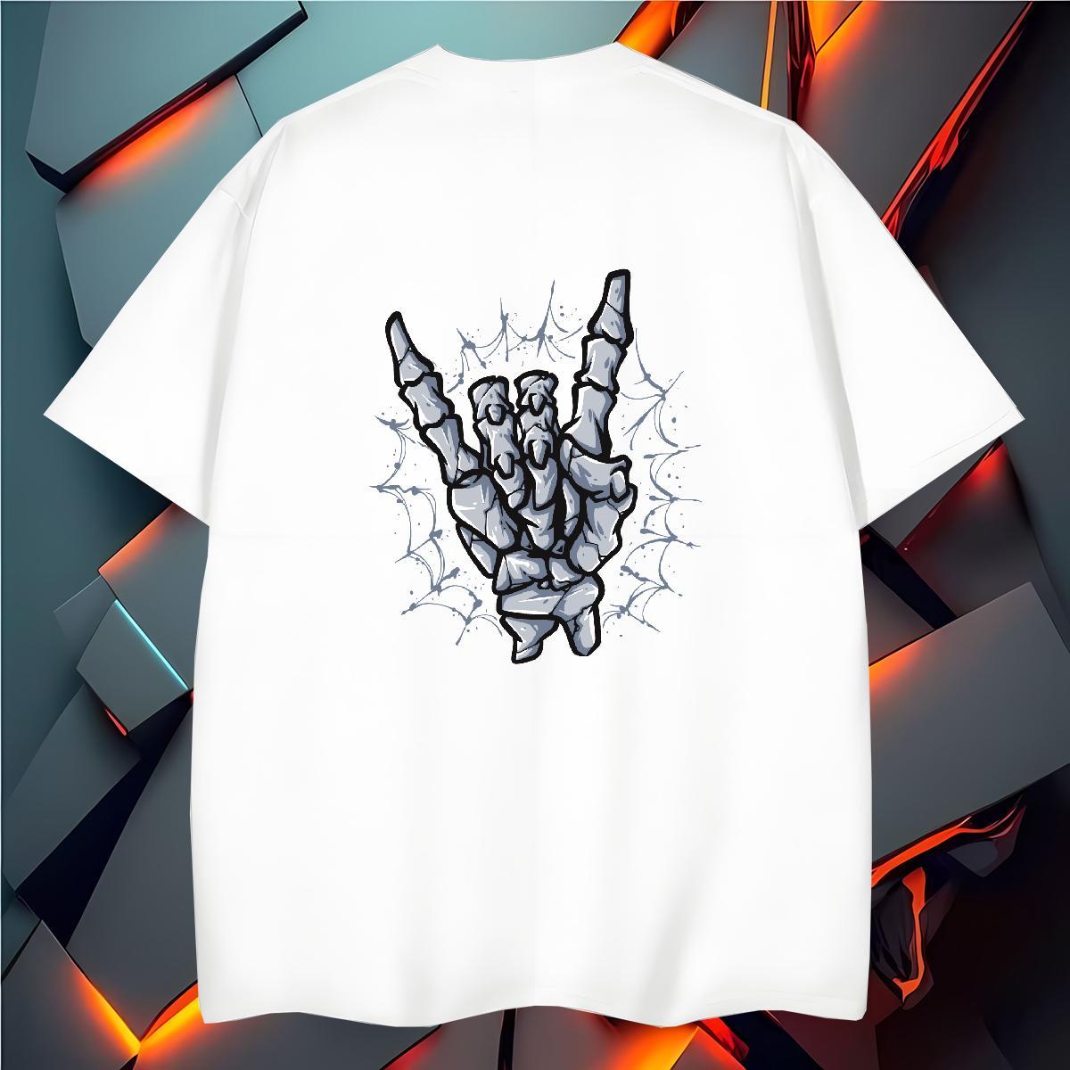 High Quality T Shirts Men 230g Cotton skull Sports Casual DIY Printed Breathable Mens Tshirts Factory Direct Clothes