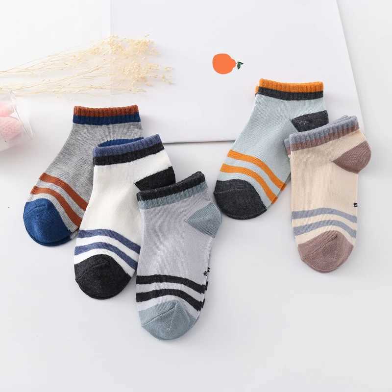 Spring and Summer Boys Short Socks Thin Childrens Sports Socks Kids Boat Socks Baby Sweat-absorbing Socks CL240824