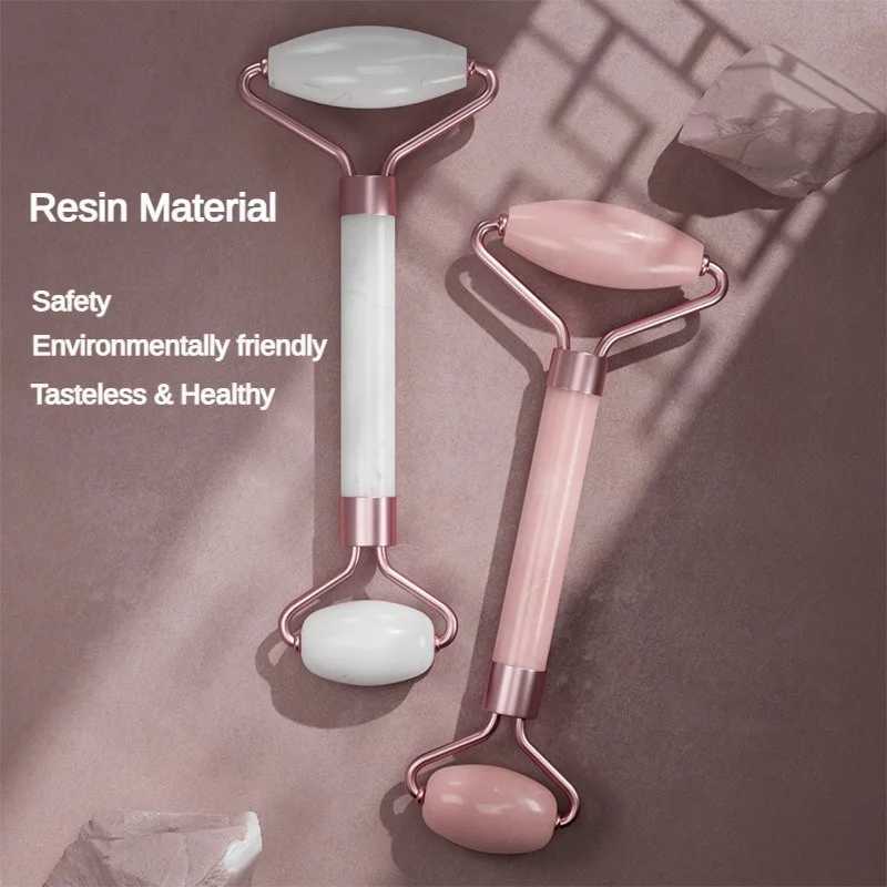 2Pcs Face Massager Roller Guasha Board Resin Scraper Wrinkle Remover Massage Roller for Facial Lifting Body Slim Skin Care Tools CL240824