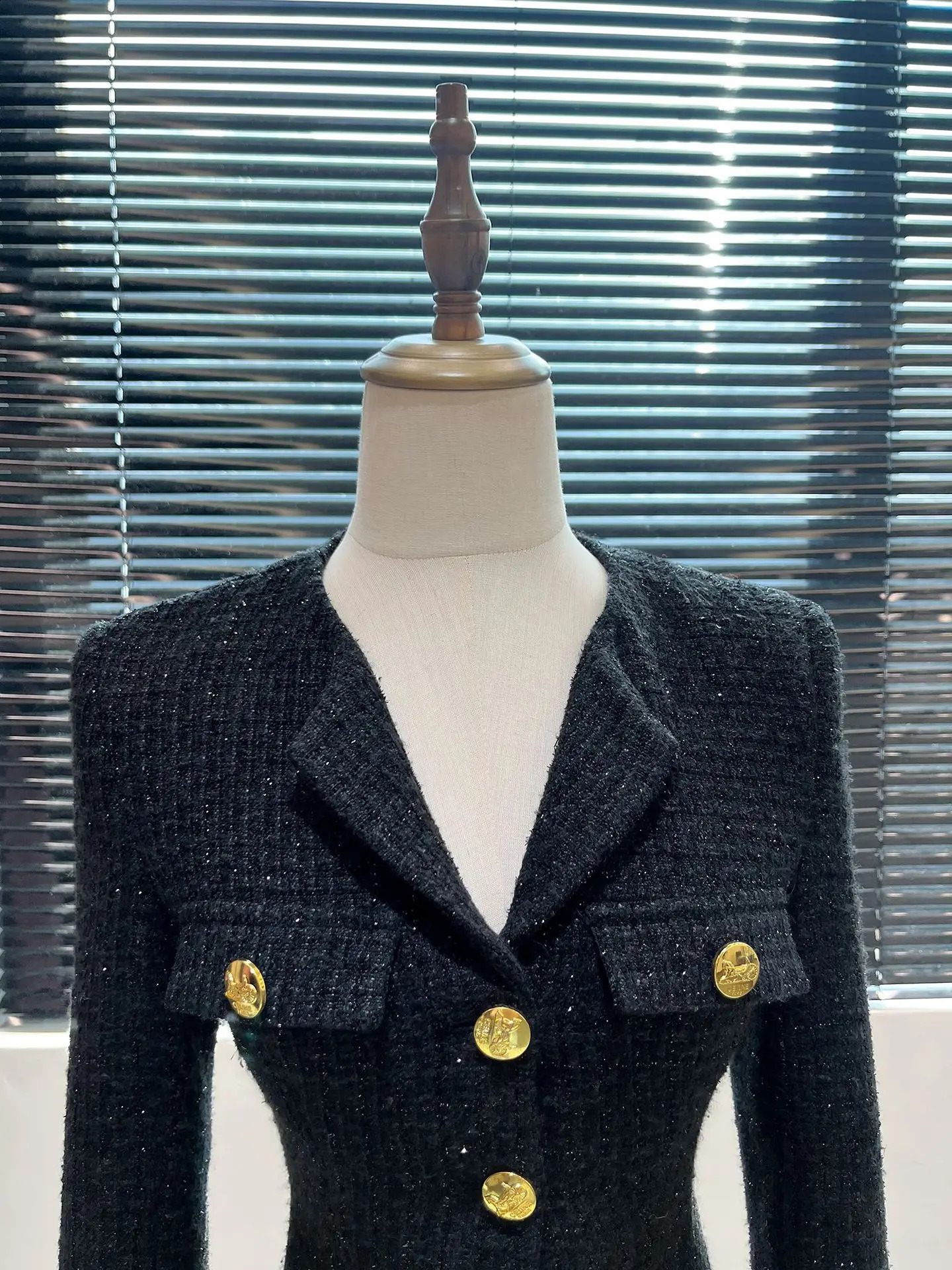 French Style Woolen Suit Dress Women Autumn and Winter Elegant Socialite Black Slim Slimming Feather Long Sleeve Tweed Dress 240824