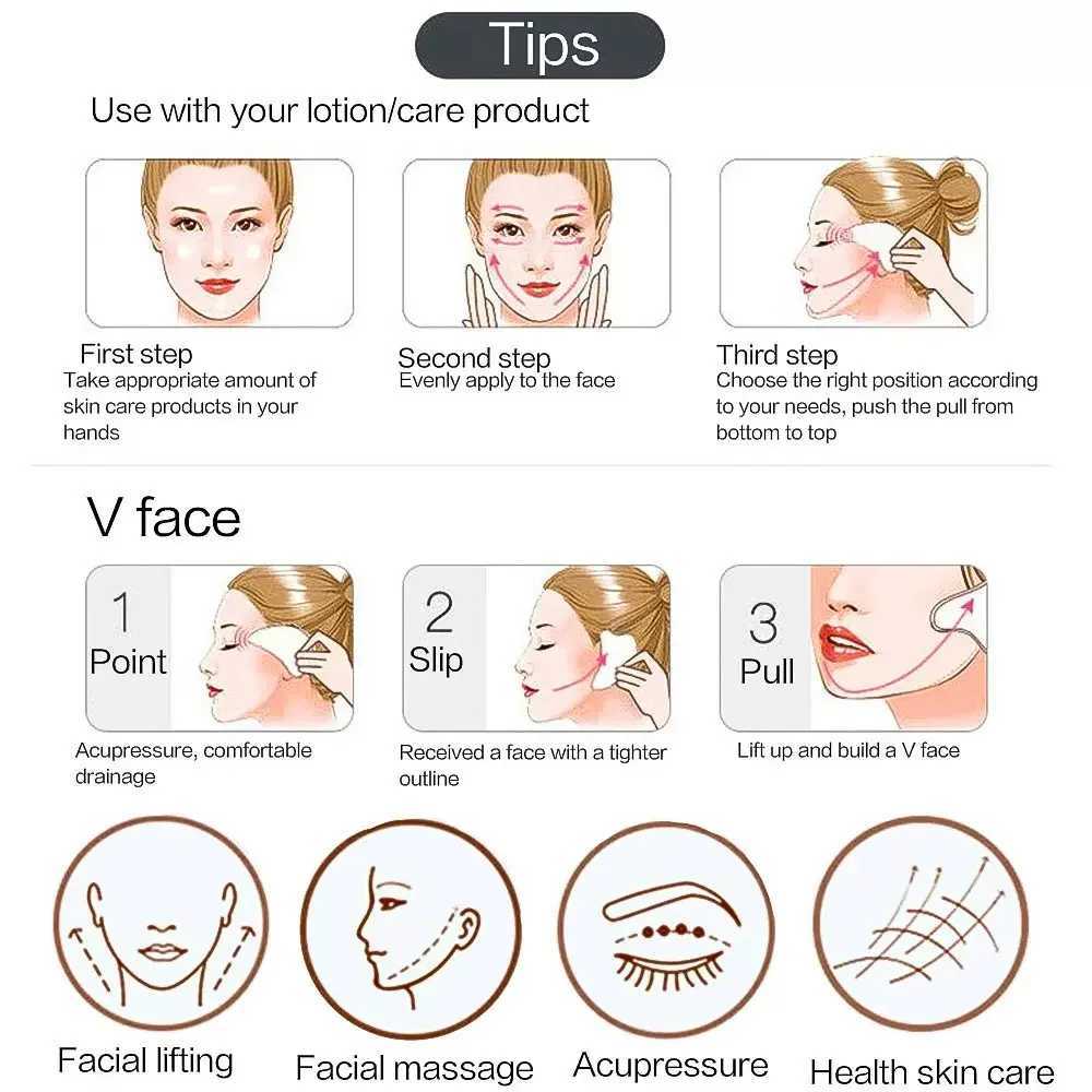 3pcs Set Resin Roller Massager for Face Body Gua Sha Face Care Beauty Health Massage Tool Roller Facial Massager Not Jade Stone CL240824