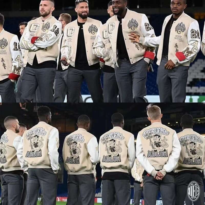 Trendy Europe and The United States New Men's Bomber Hip-hop Letters Embroidery Splicing Leather Baseball Suit Y2K Jacket