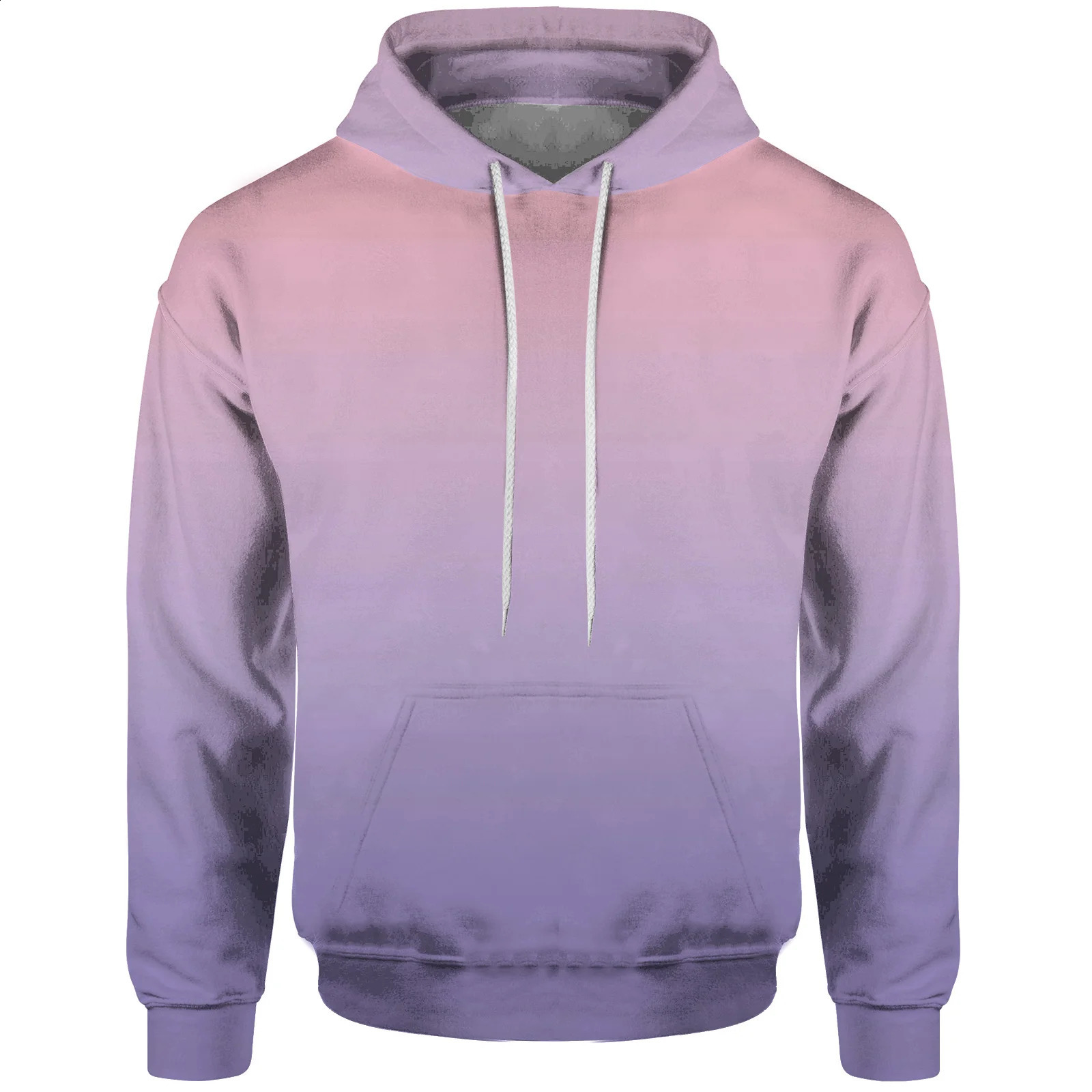 Comfortable Mens Hooded Sweatshirt 3D Digital Printing Hoodies and Sweatshirts for Couples Classic Solid Color Style 240823