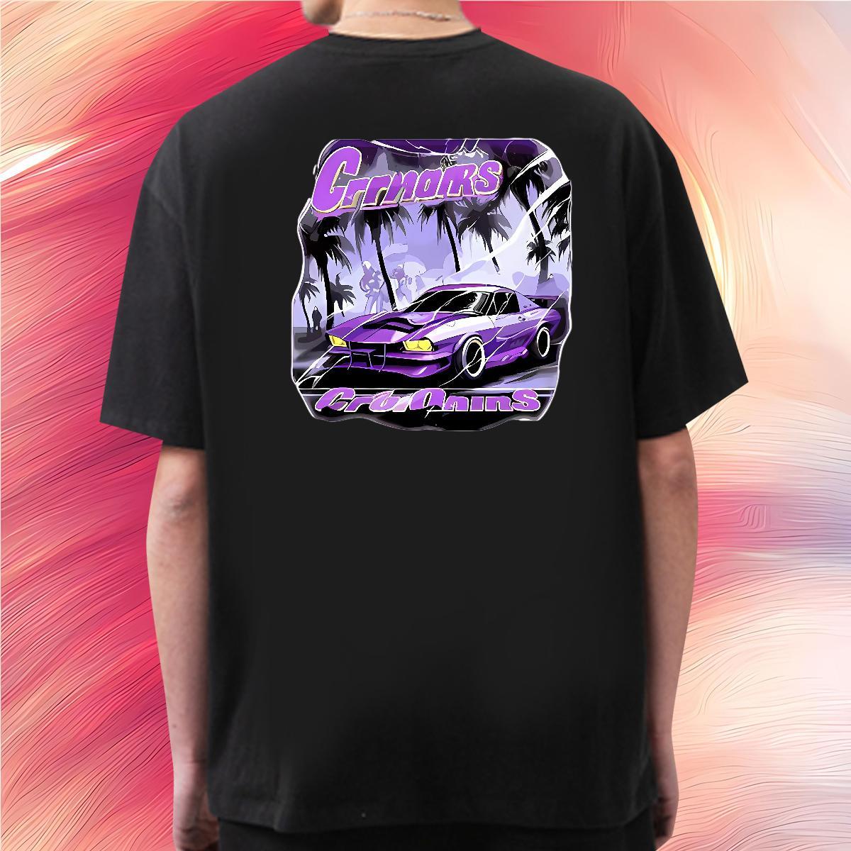 Soft T-Shirts 230g 100% Cotton car Summer Casual Custom Cartoon O-Neck Short Sleeve Tshirt for Man Woman New Tops Tees