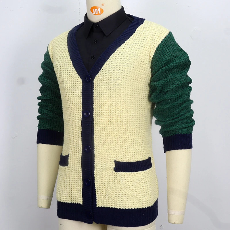 Mens knitted casual sweater autumn and winter crossborder selling cardigan wool 240824
