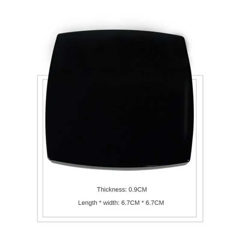 High Quality Folding Portable Double-sided Mirror Bright Black High-definition Mini Flip HandHeld Pocket Mirror Makeup ToolsXJ241213
