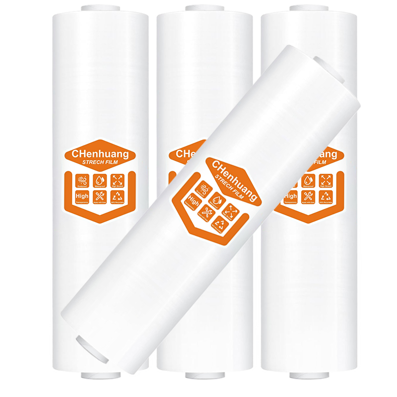 Two packs of 38 cm wide 305 m long elastic transparent adsorption durable paste packaging mobile packaging 60 Gauge