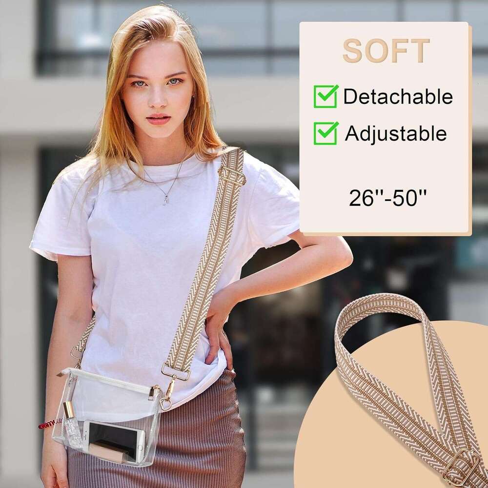 Purse Women Approved, Crossbody Bag, Small Clear Stadium Bag for Concerts Sports Events designer bag
