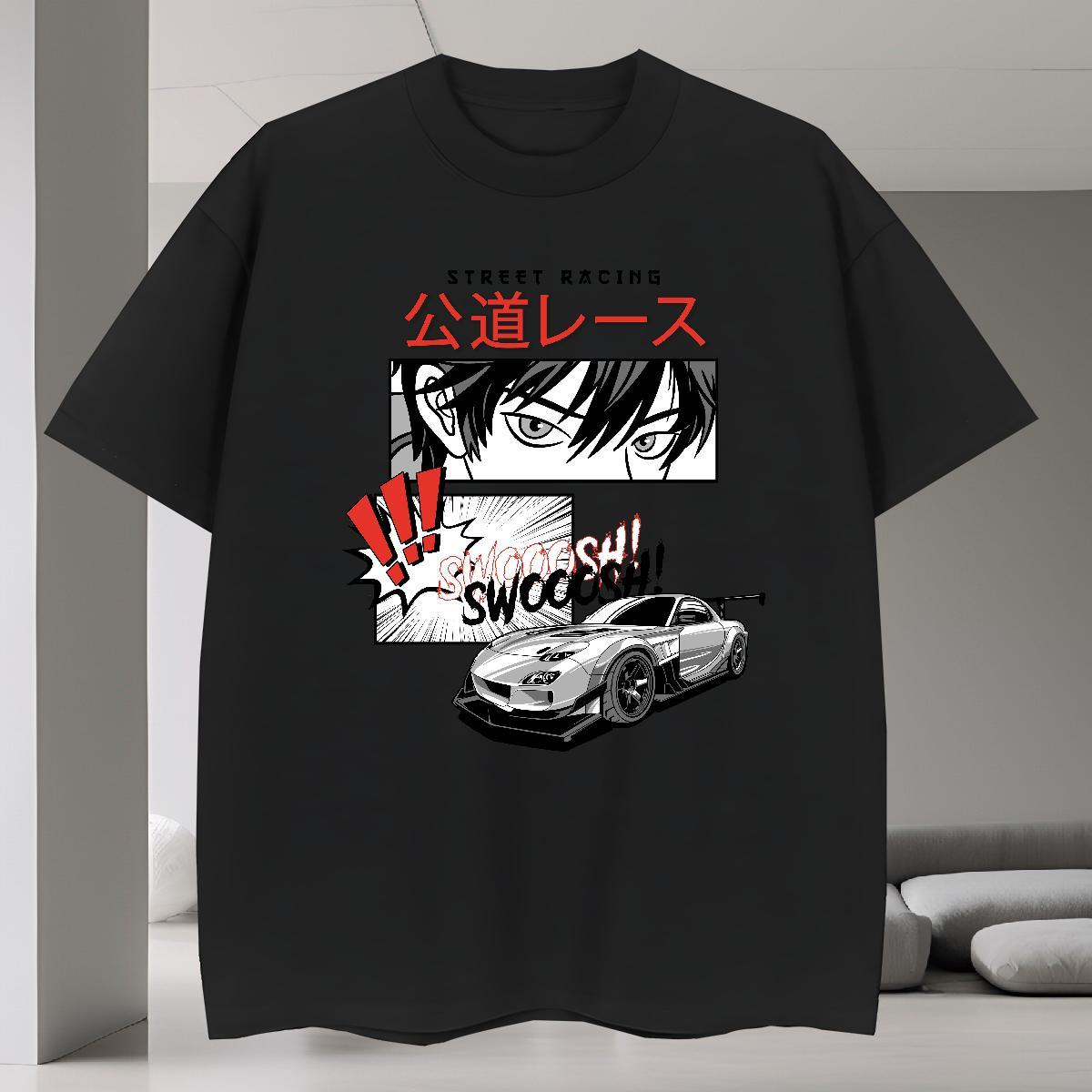 Comfortable T Shirts Men 230g Pure Cotton car Hip Hop Street DIY Logo Oversized O Neck Short Sleeves Men Tops Tees Fashion Clothings