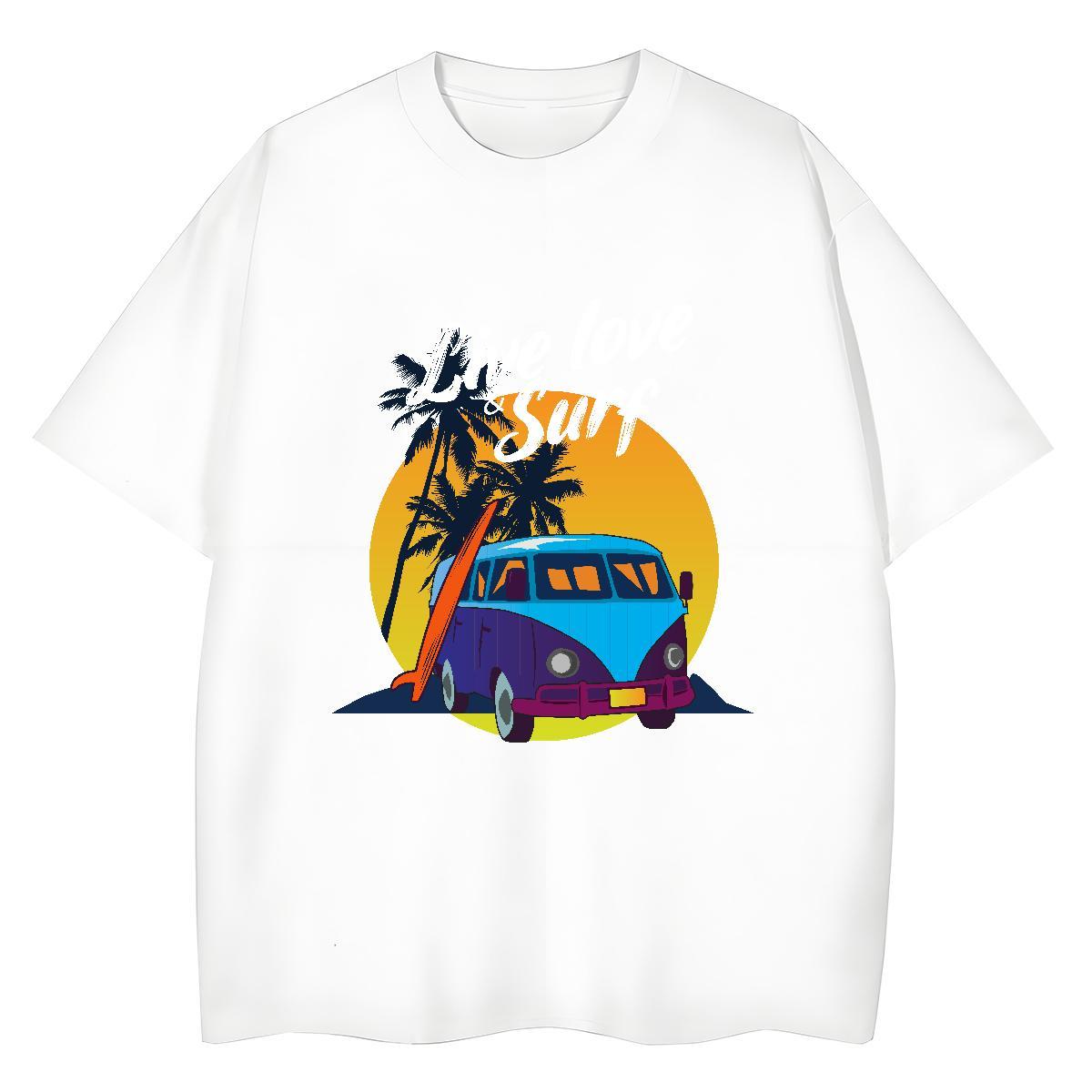 Brand Woman Tshirt 230g Pure Cotton wave Daily Wear Womens T Shirts O-Neck Short Sleeve Custom Printing Clothings