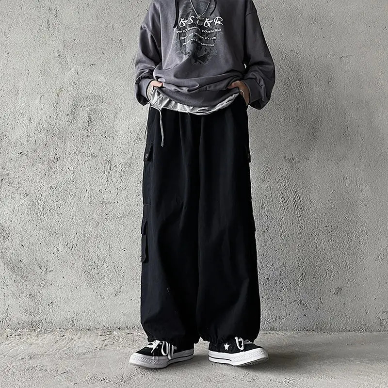 Vintage Y2k Baggy Pants Fashion Streetwear Wide Leg Oversize Cargo Pants Men Full-length Straight Long Trousers 2024 240824