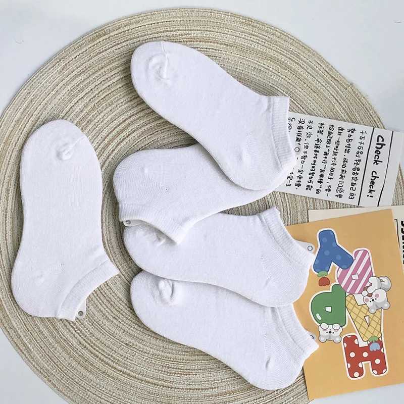 Childrens Spring Summer Short Socks Pure Cotton Boys and Girls Baby Thin White Sports Breathable Socks 1-7 Years Old CL240824