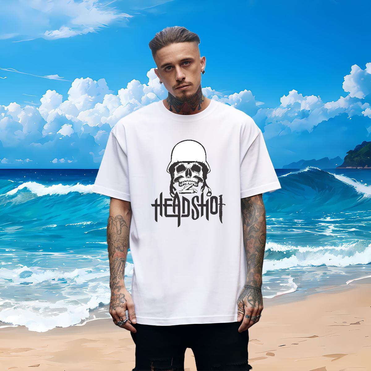Wholesale Mens T Shirts 100% Cotton 230g skull Outdoor Custom Anime Breathable Men Clothes T-Shirt New Arrival Wear