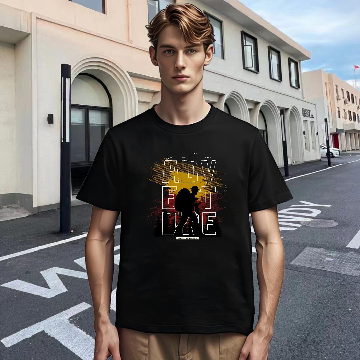 Cool Design T-Shirts 100% Cotton 230g letter Daily Wear Black Oversized Breathable Crew Neck Men Tees Designer Fashion Tee Shirt