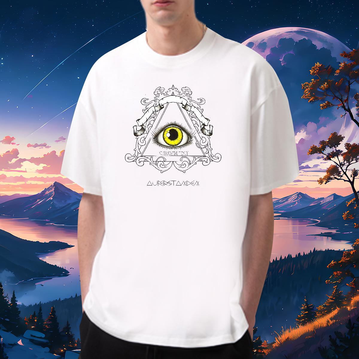 Comfortable Man T Shirts 230g Cotton eye of the devil Daily Wear DIY Logo Oversized Breathable Crew Neck Men Clothes T-Shirt Designer Tees