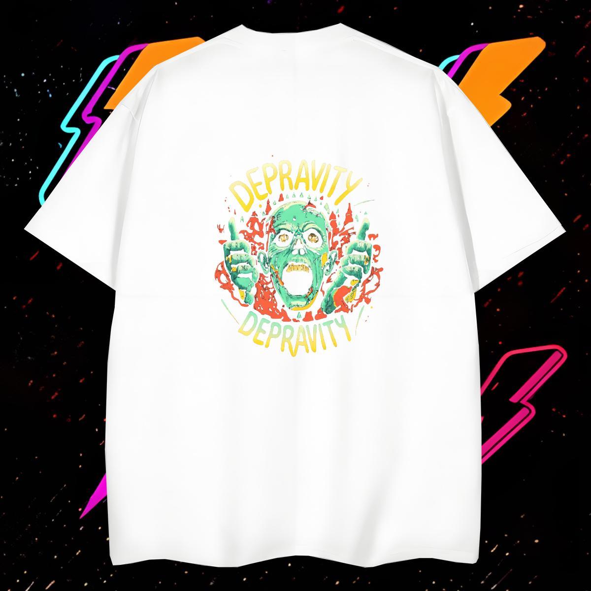 Loose T-Shirts for Men 230g 100% Cotton skull Sport Cartoon Print Short Sleeve Soft Men Tshirts Customized Top Tees