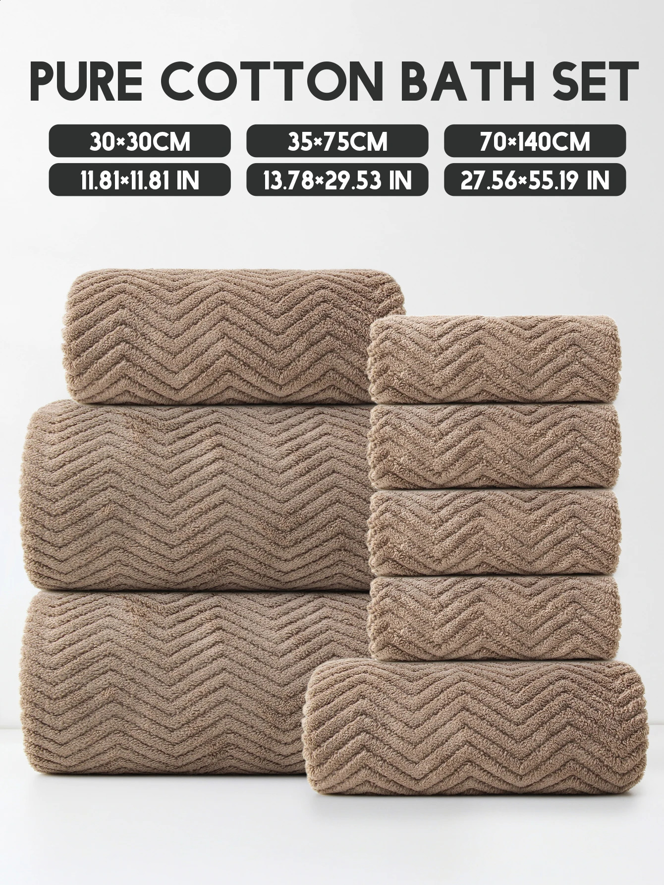 8Pcs 4 Square Towels 2 Towel 2 Bath Towels Coral Fleece Folding Combo Set Can Be Used for Bathroom Bedroom el Outgoing and Other Places 240823