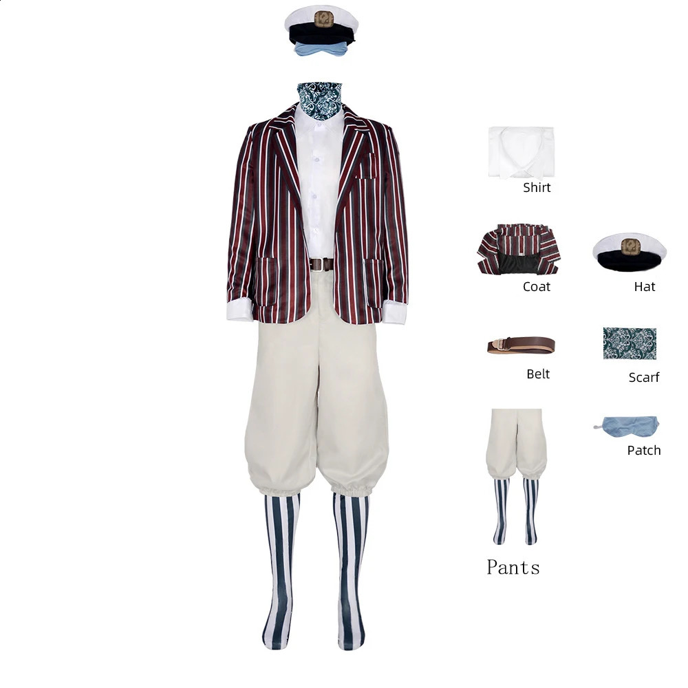 Willy Loompa Oompa disguised chocolate factory cosplay costume mens fancy uniform childrens Halloween party set 240823