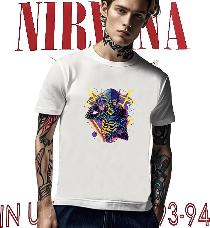 Popular Mens T Shirts 100% Cotton 230g skull Outdoor Custom Printed Breathable Short Sleeve Men Tops Tees Fashion New Top Tees