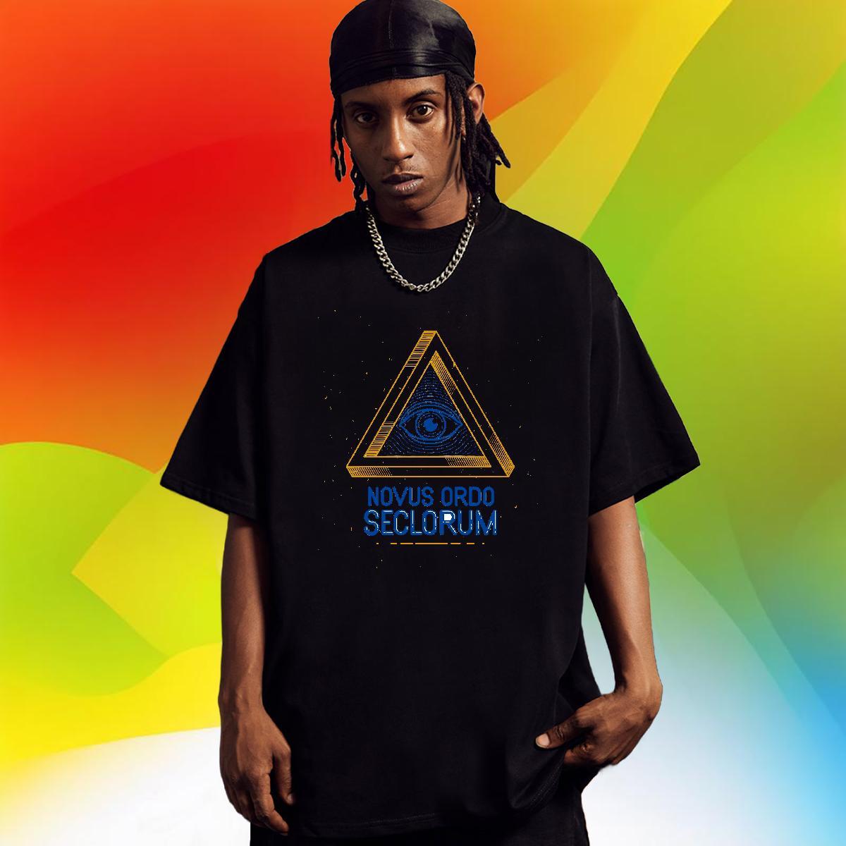 Loose T-Shirts for Men 230g 100% Cotton eye of the devil Sport Black White Breathable Crew Neck Men Tops Tees Fashion Tee Shirt