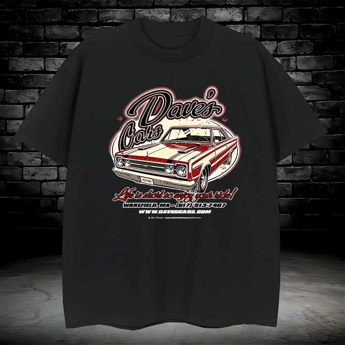 Loose Fit T Shirt For Man 230g Cotton car Casual Plus Size Cartoon Breathable Crew Neck Mens Tshirts Designer Fashion Clothes