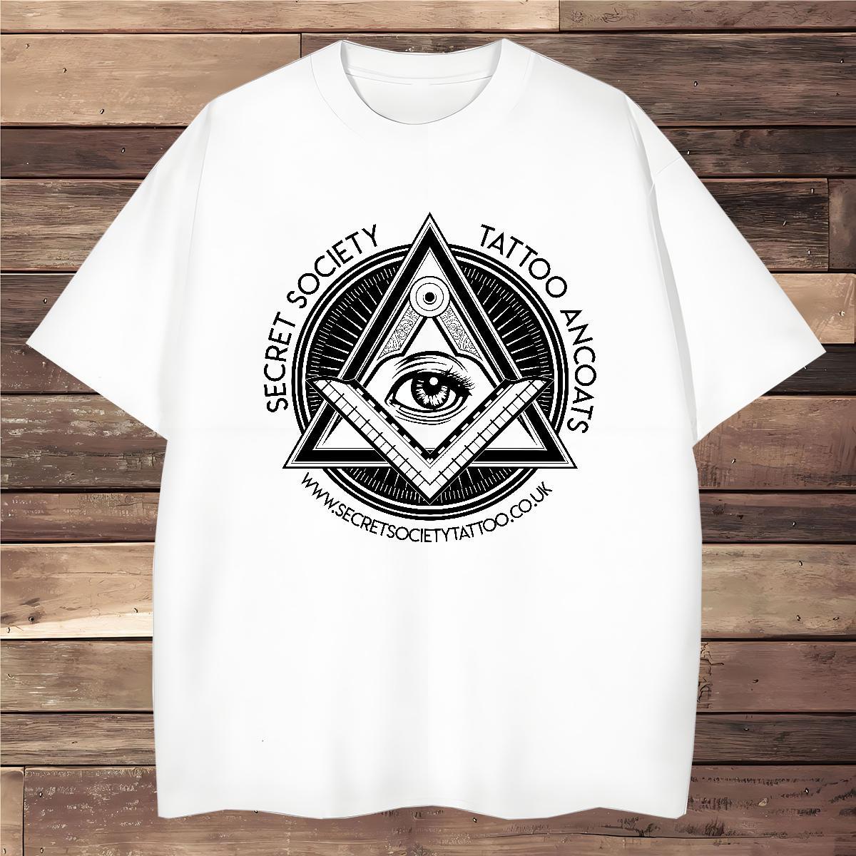 Designer T-Shirts 230g Cotton eye of the devil Home Outdoor Customized Print Short Sleeve O-Neck Tshirt for Man Woman New Arrival Wear