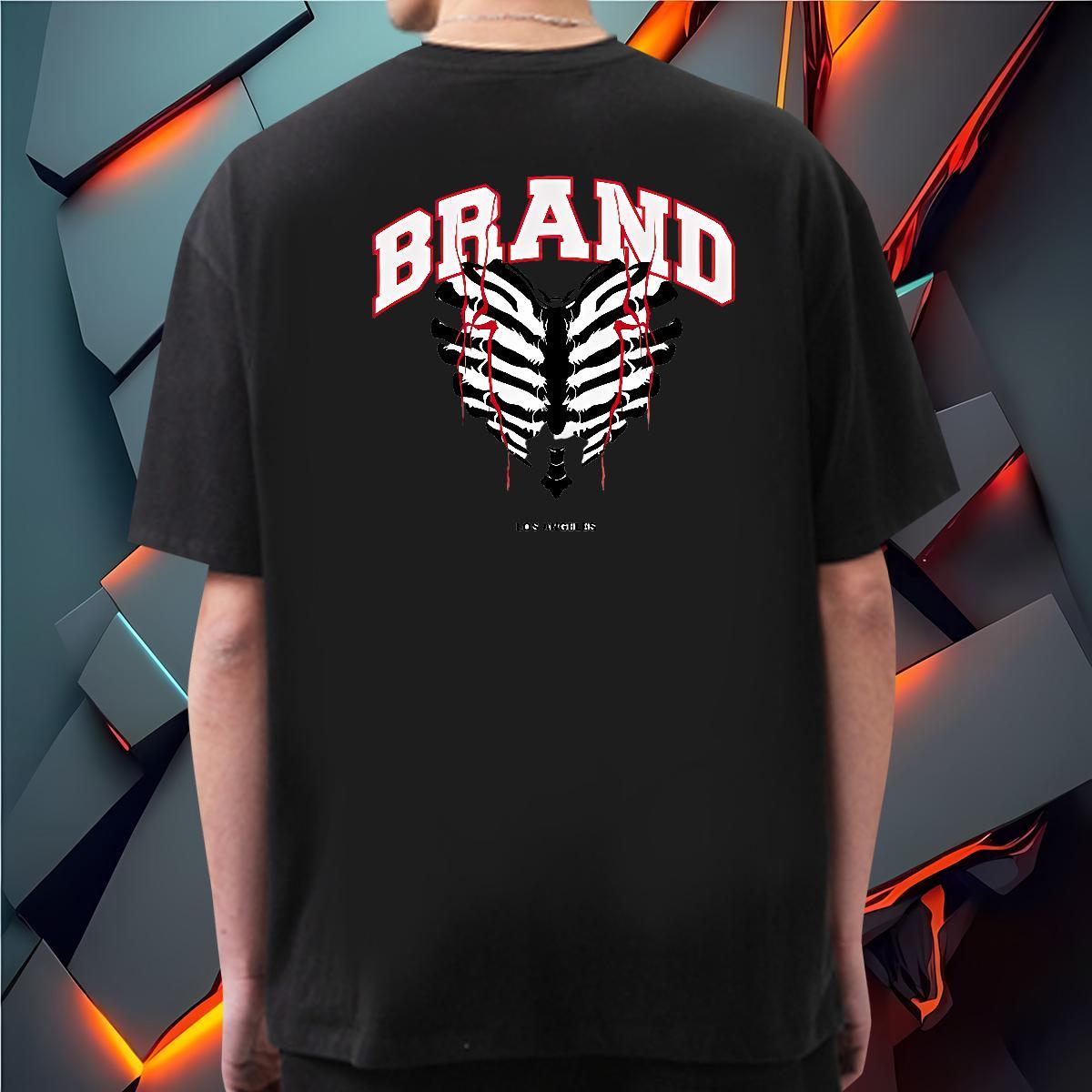 Comfortable Men T Shirts 230g Pure Cotton letter Casual Daily Wear Anime Print Crew Neck Breathable Men Tshirts Fashion Design Tee Shirt