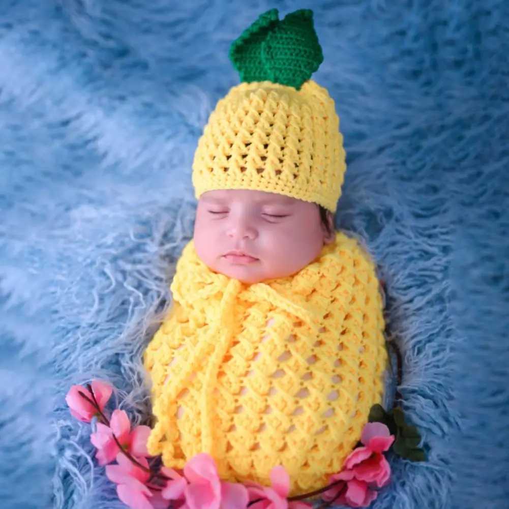 1 Set Infant Sleeping Sack Eye-catching Woolen Yarn Newborn Baby Boys Girls Sleeping Bag Cute Photography Outfits Shooting Props M240824