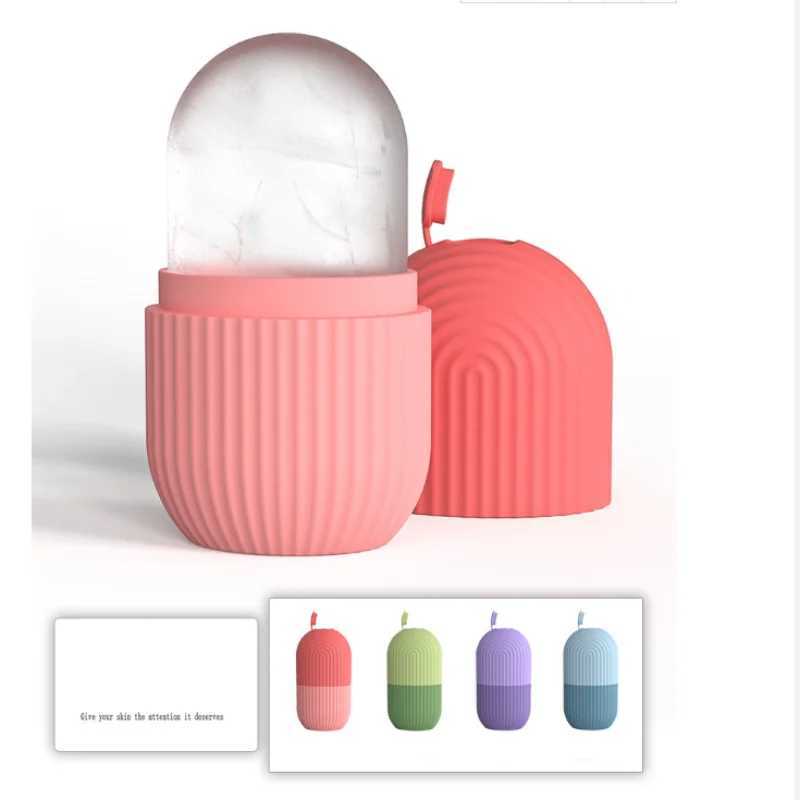 Face Massager Facial Ice Cube Mold Silicone Freezing Beauty Swelling Moisturizing Washable Oven Icing Mould Pink CL240824